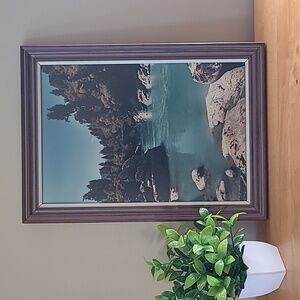 VINTAGE FRAMED PHOTOGRAPHY ART 'Hokitika Gorge' by Ulrich Walthert 1984